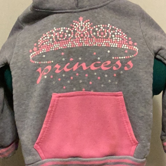 Coney Island 4T Pink& Gray Hoodie Princess Carter’s floral pants, West Coast T - Picture 2 of 16